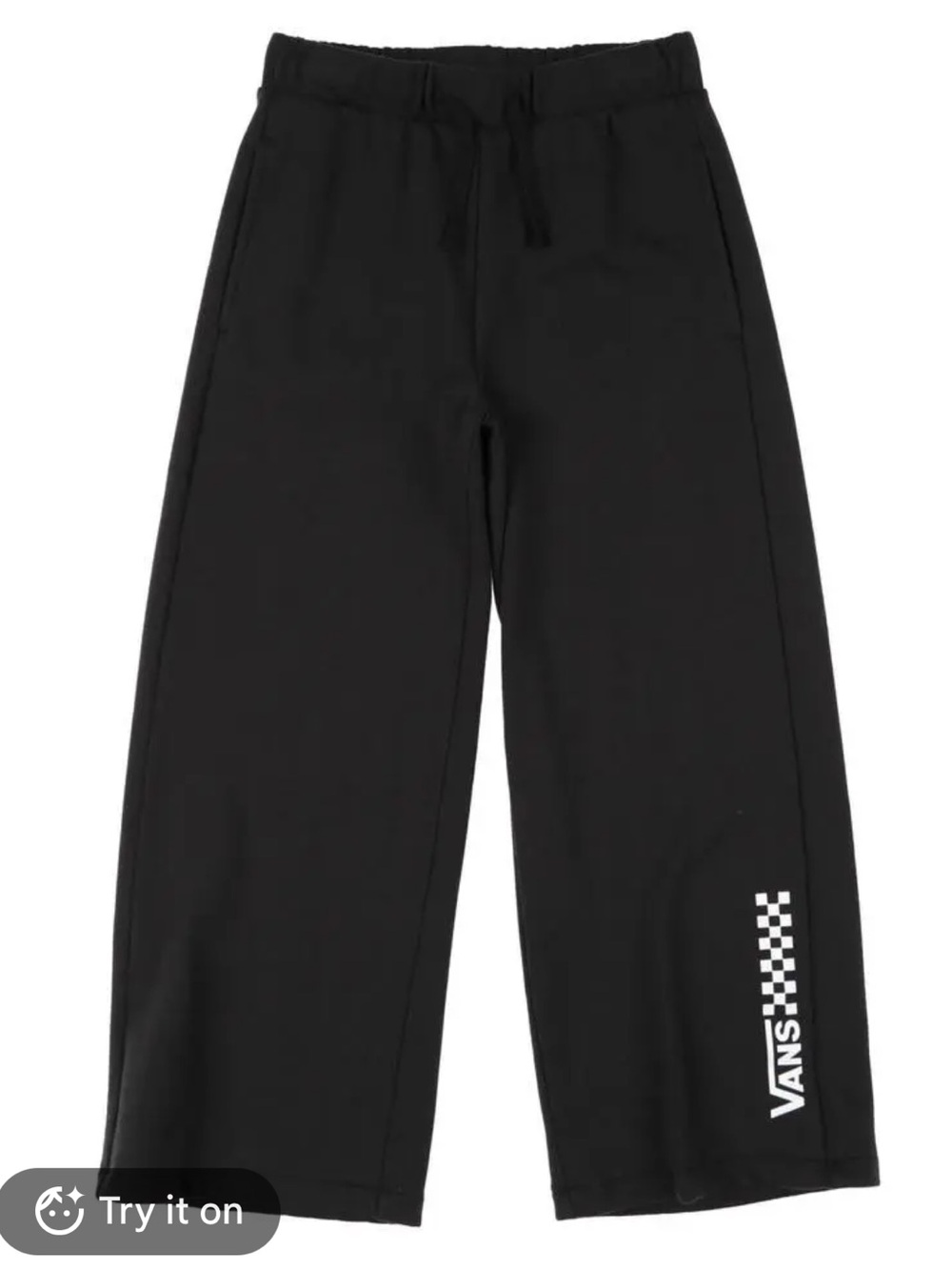 EUC Kids Vans Black Kids Sweatpants with Checker Logo Size M